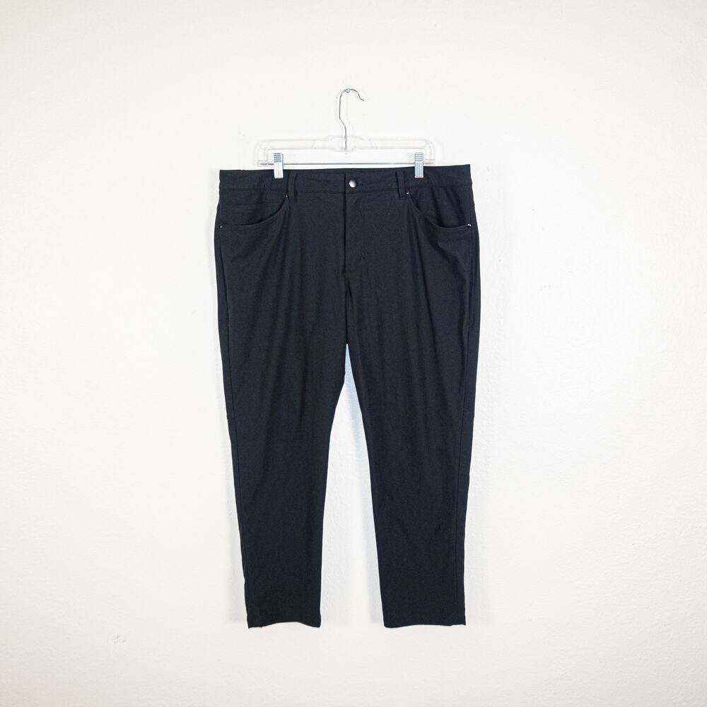 Lululemon Men's ABC Slim fit 5 Pocket Pants in Black Warstreme 38x26